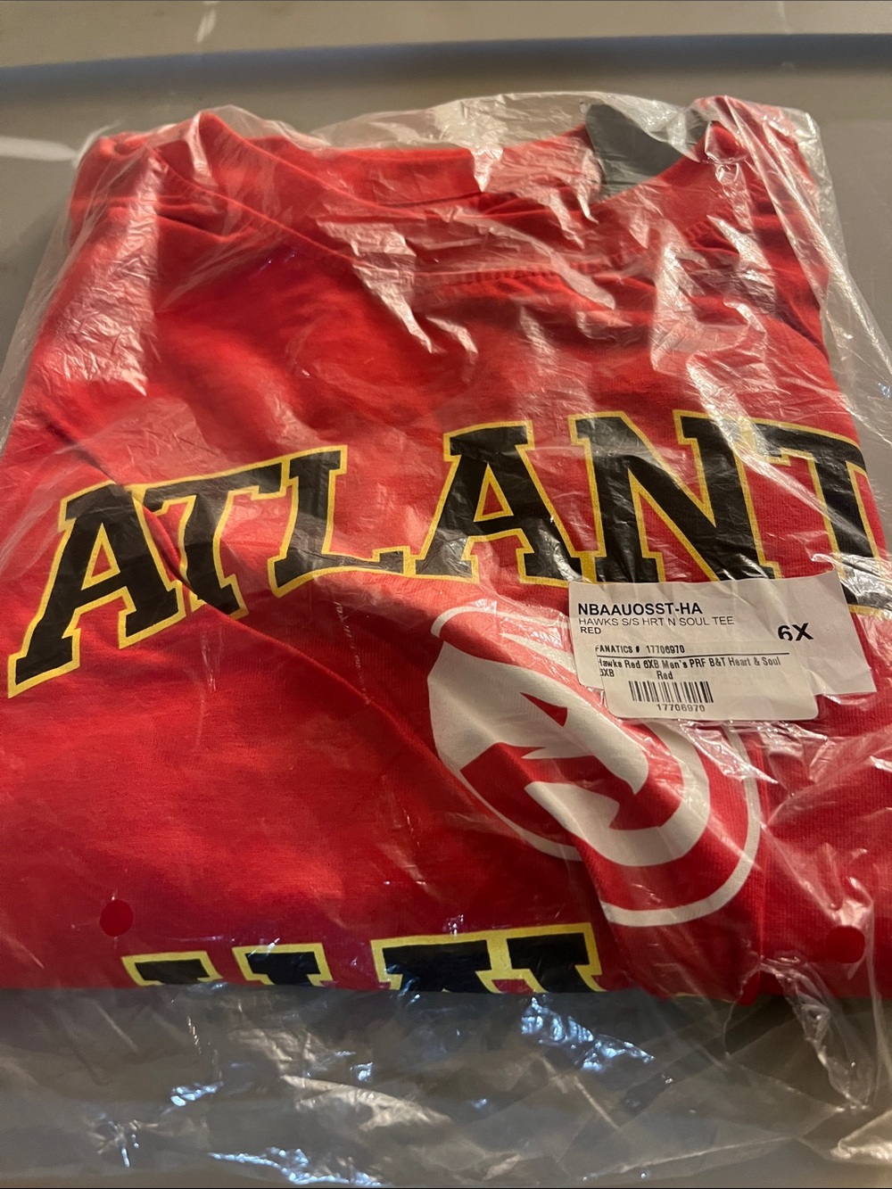 Atlanta Hawks size 6X short sleeve T shirt
